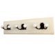 Black Double Loop Ceramic Iron Wooden Hooks